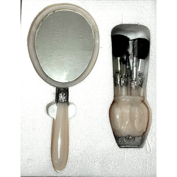Vintage Victorian Classics Vanity Mirror & 6-Piece Brush Cup Set - Picture 9 of 12